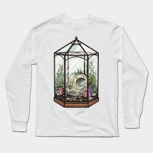 Cat Skull Terrarium Long Sleeve T-Shirt